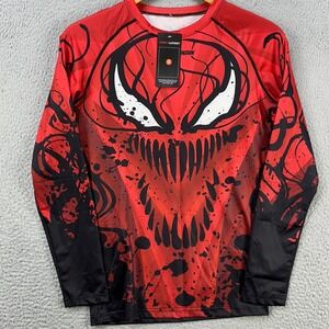 Cody Lundin Shirt Athletic Mens XL Red Black Venum Anime Long Sleeve Stretch NEW